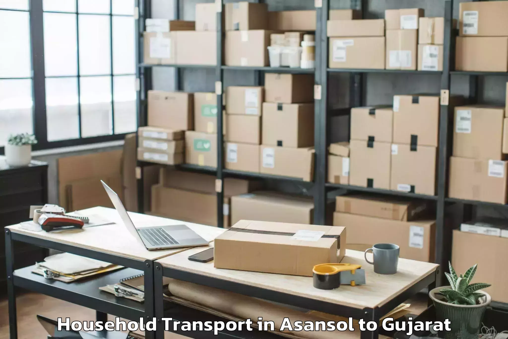 Book Asansol to Bhanvad Household Transport Online